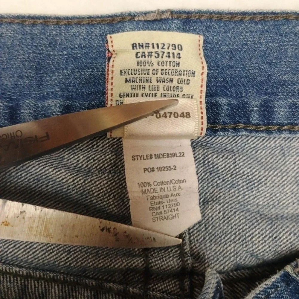 True Religion Jeans Men 38x34 Blue Straight Light Wash Billy Super T Embroidered
